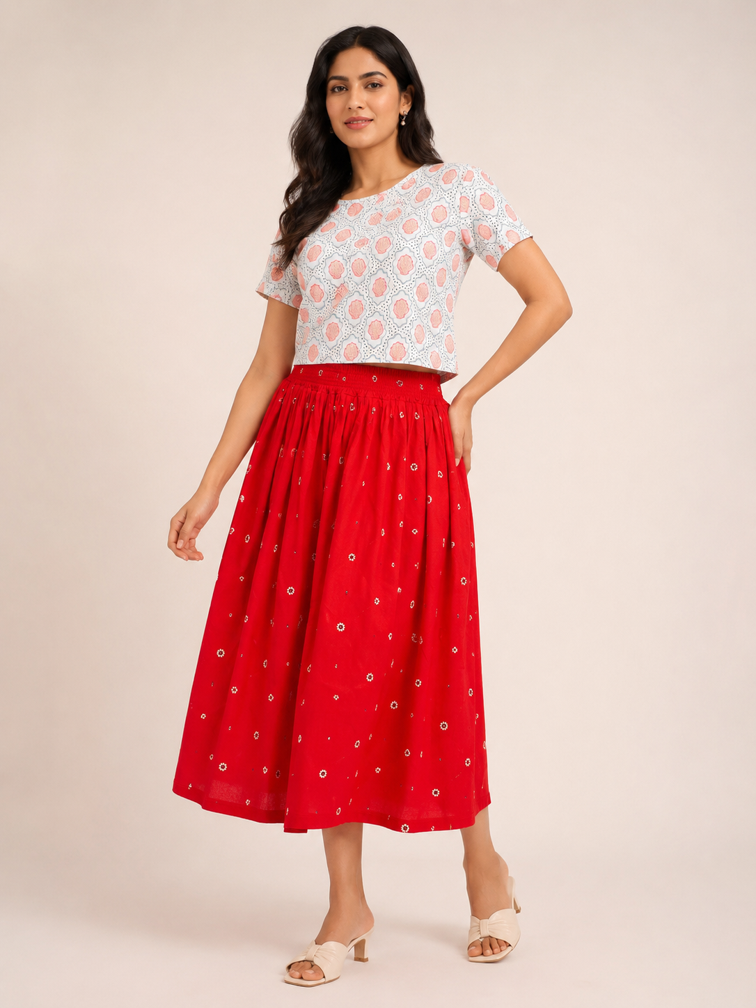 Crop Top and Skirt