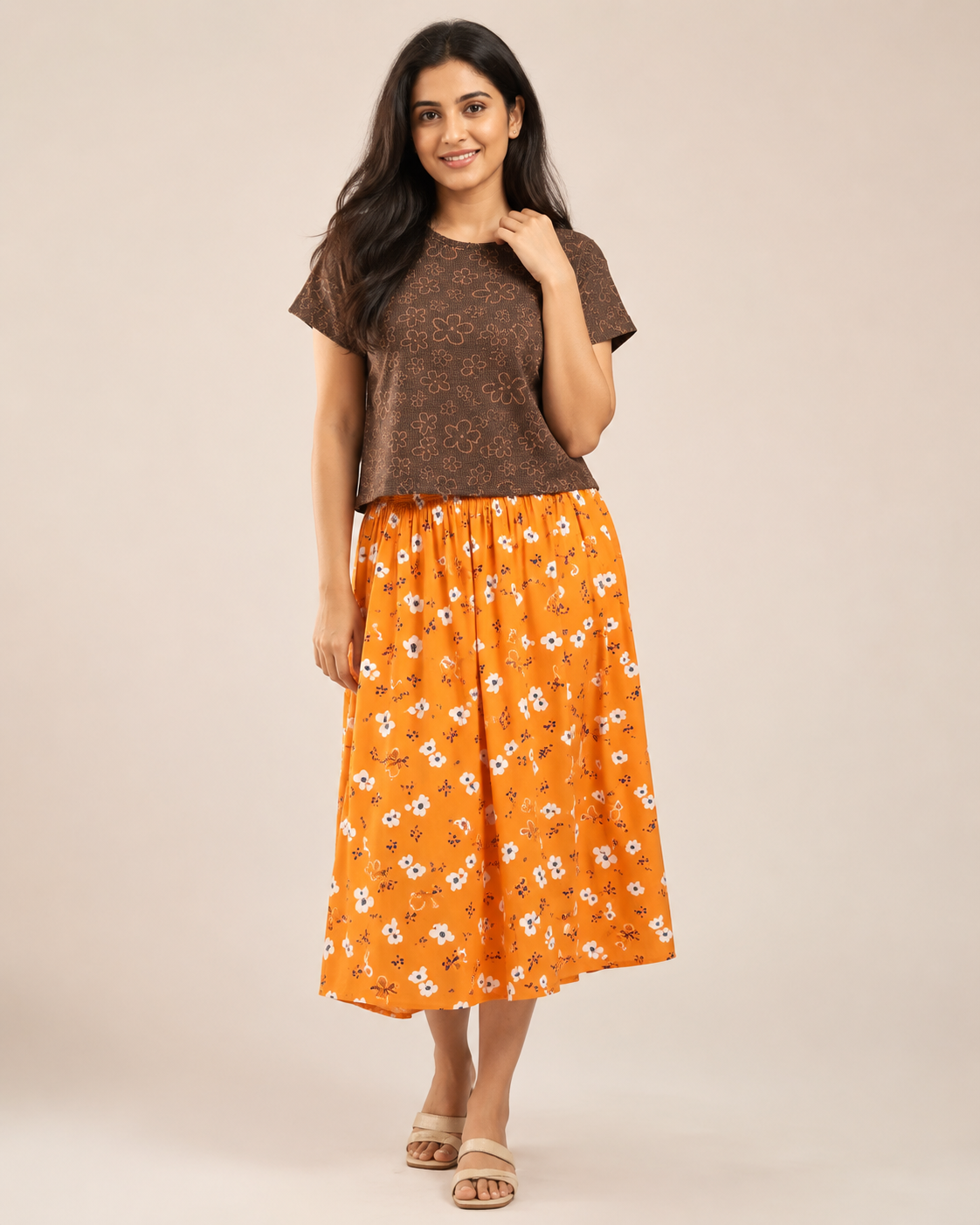 Crop Top and Skirt