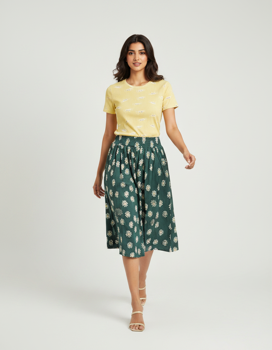 Crop Top and Skirt