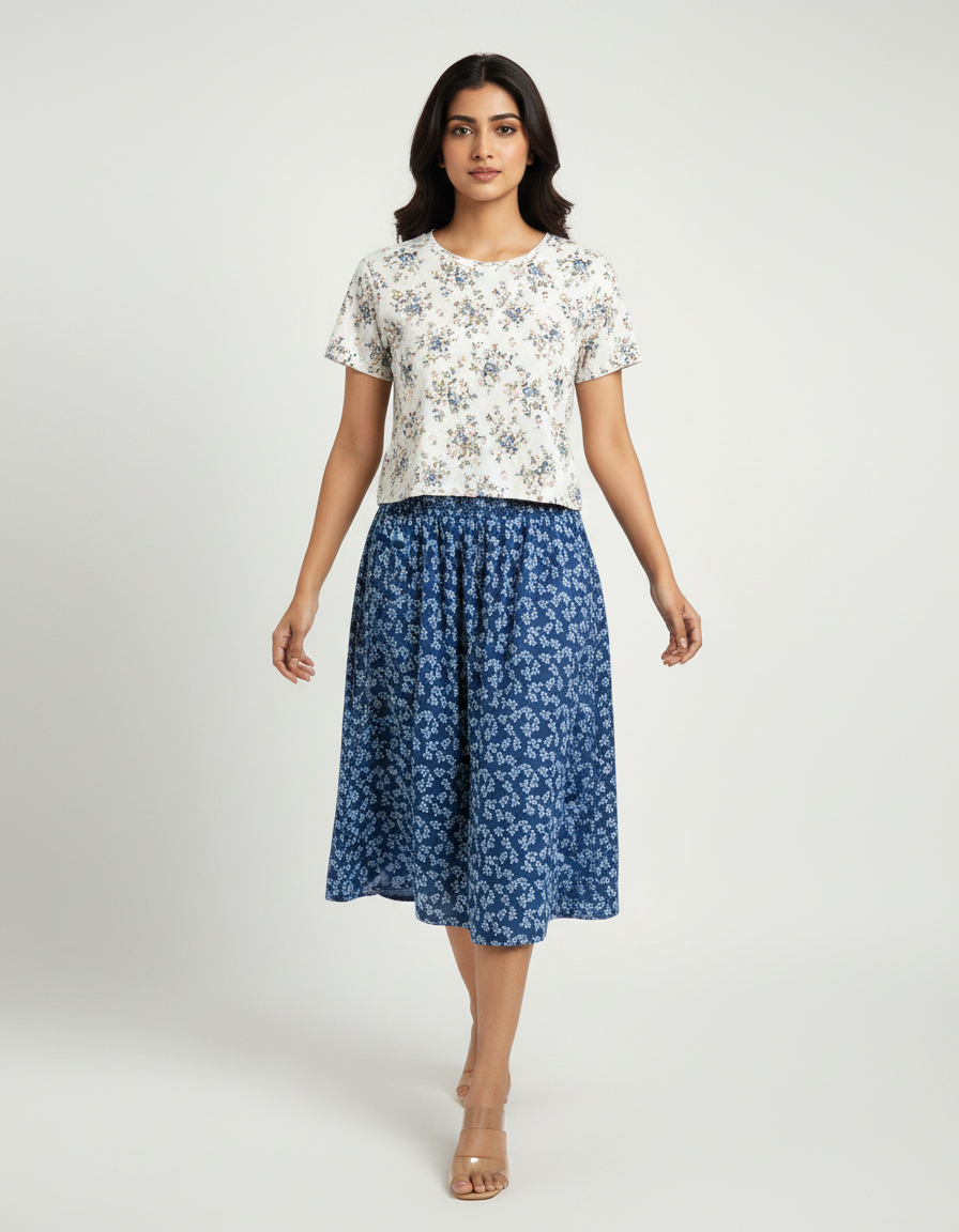 Crop Top and Skirt