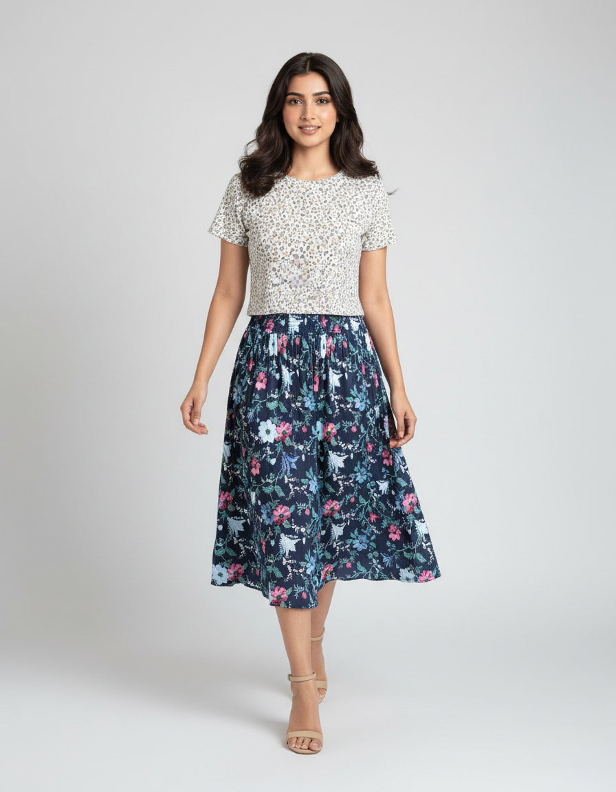 Crop Top and Skirt
