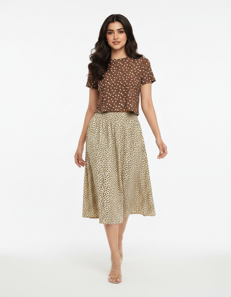 Crop Top and Skirt