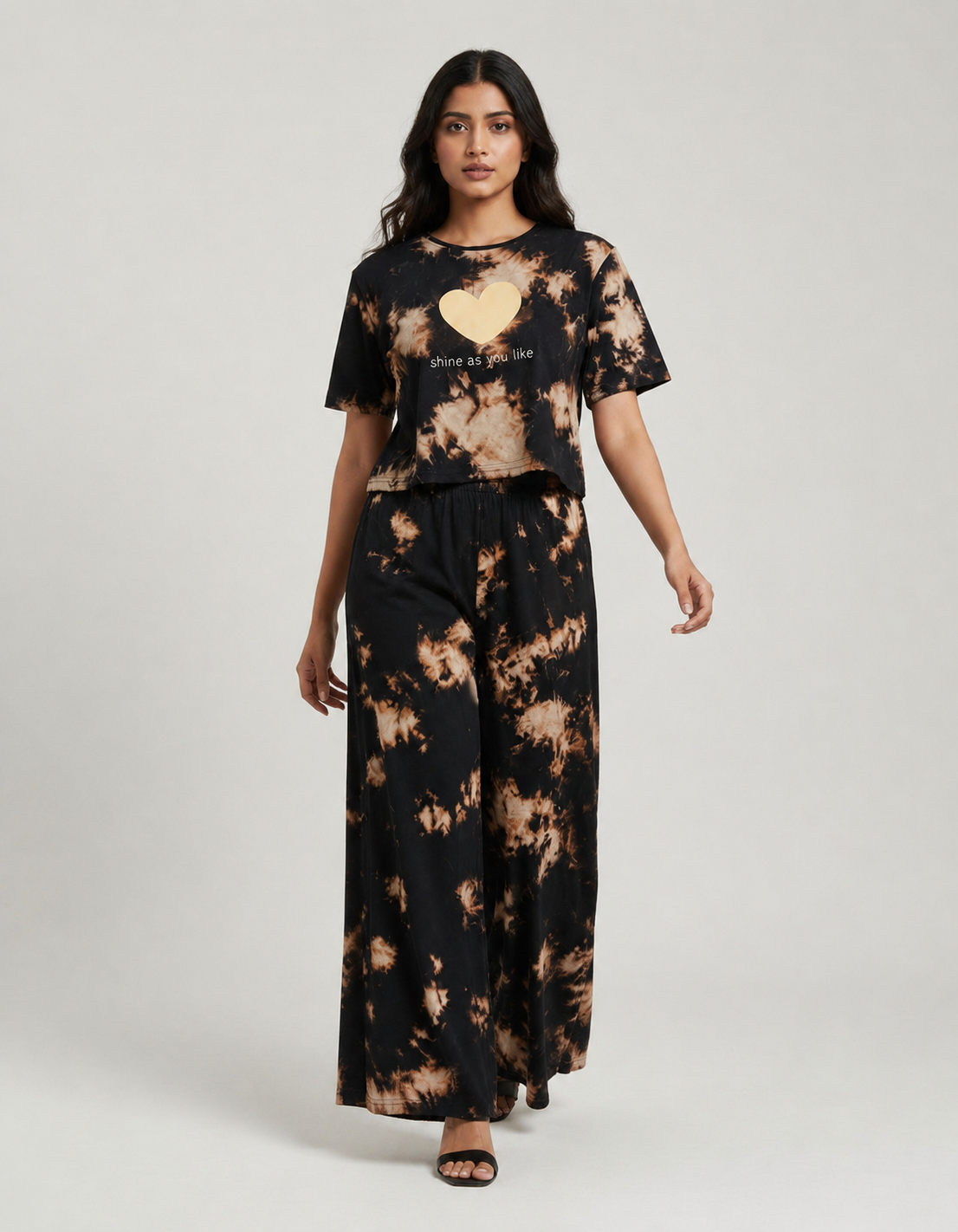 Tie & Dye Crop Top Palazzo Set