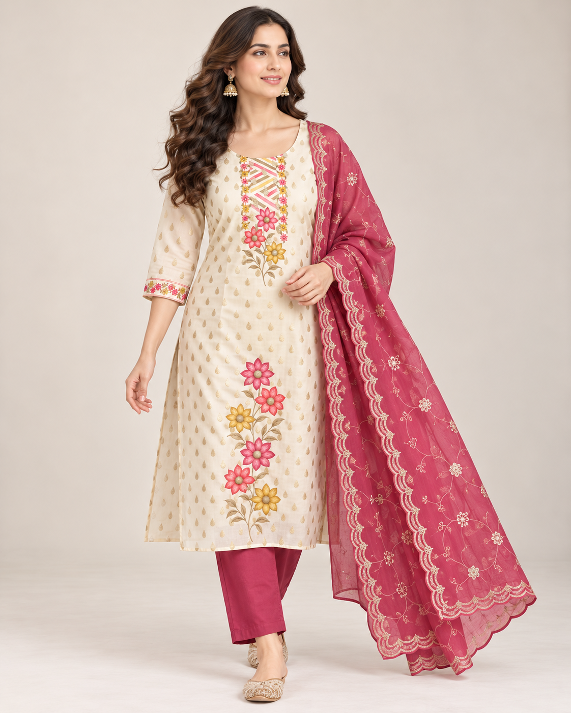 Kurti Set With Dupatta