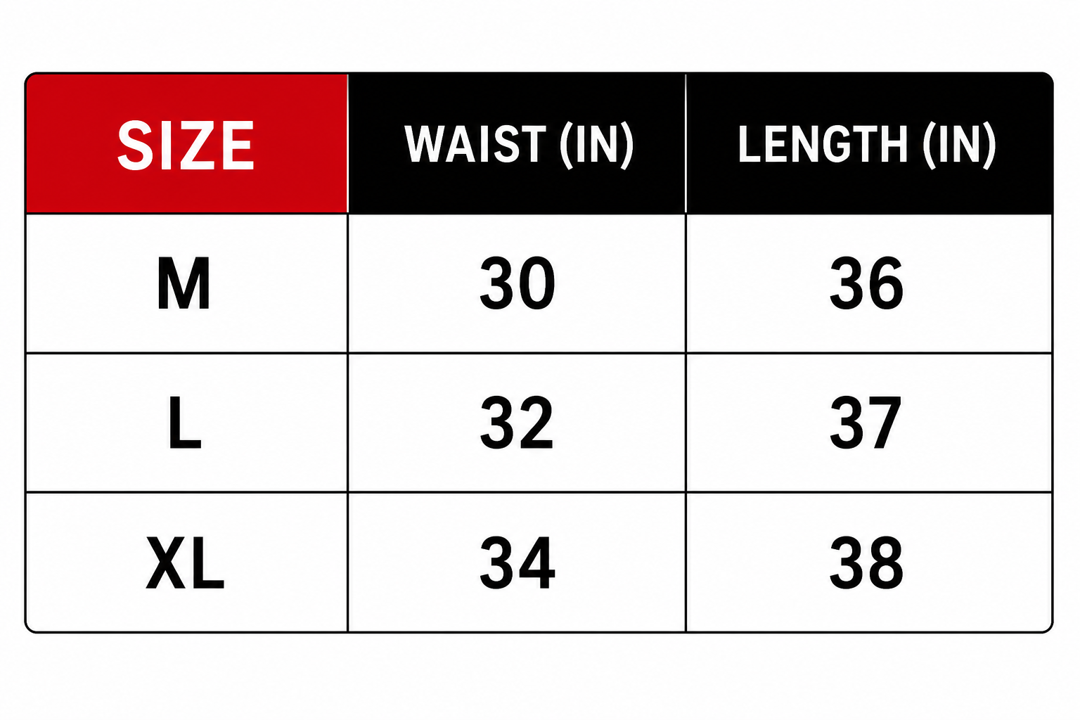 Size Chart Image 1