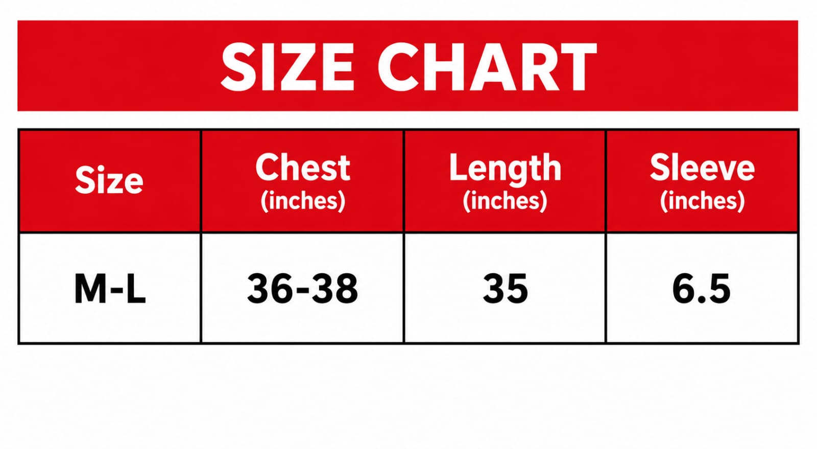 Size Chart Image 1